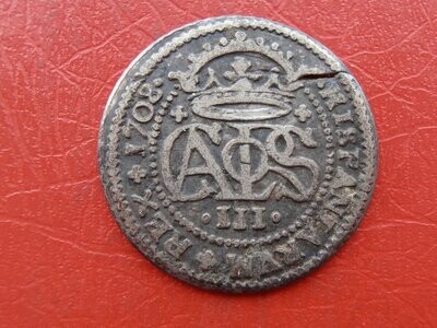 Spain 2 Reales - 1708 (Pretender Coinage)