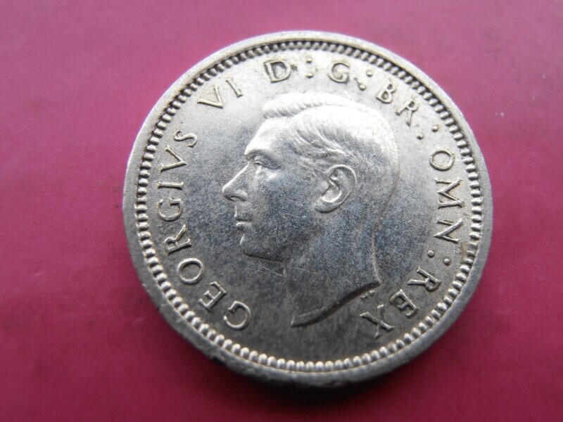 1943  -  Silver Threepence