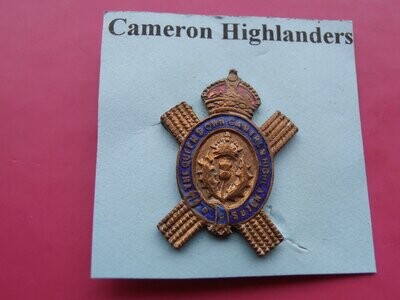 Cameron Highlanders Sweetheart