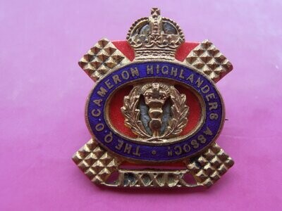 Cameron Highlanders Association Badge