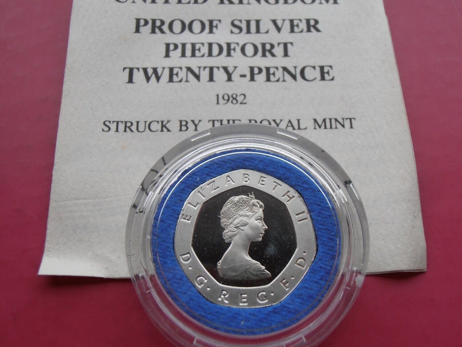 Silver Proof Piedfort 20 Pence  -  1982   MRPD