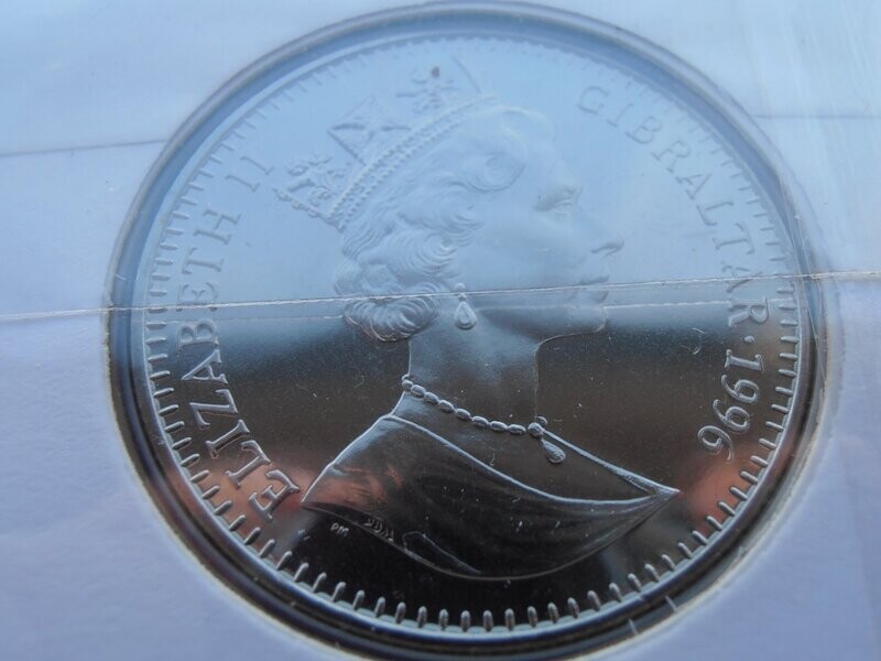 Gibraltar 1 Crown First Day Coin Cover  -  1996