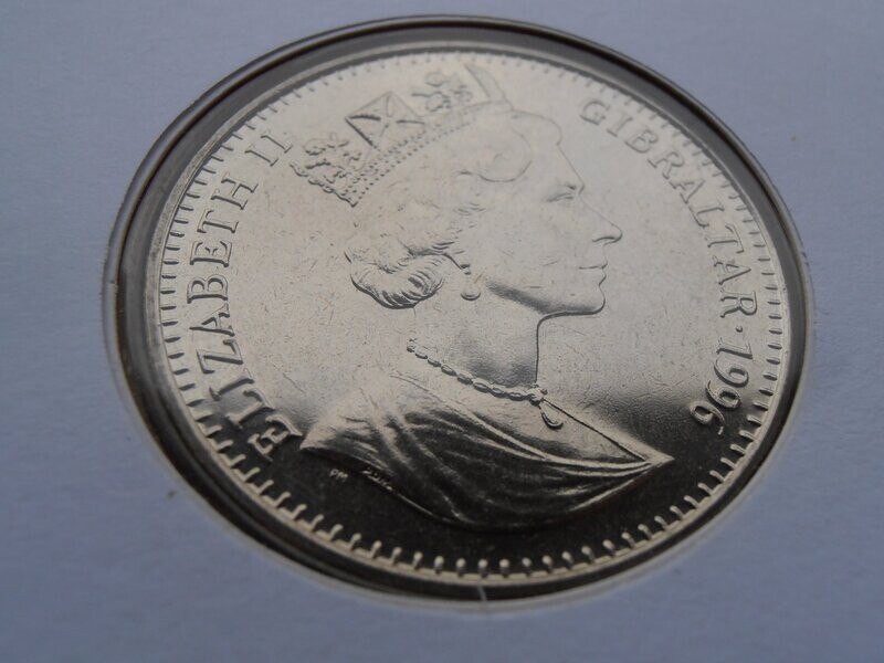 Gibraltar 1 Crown First Day Coin Cover  -  1996