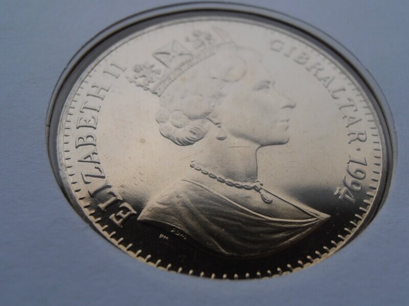 Gibraltar 1 Crown First Day Coin Cover  -  1994