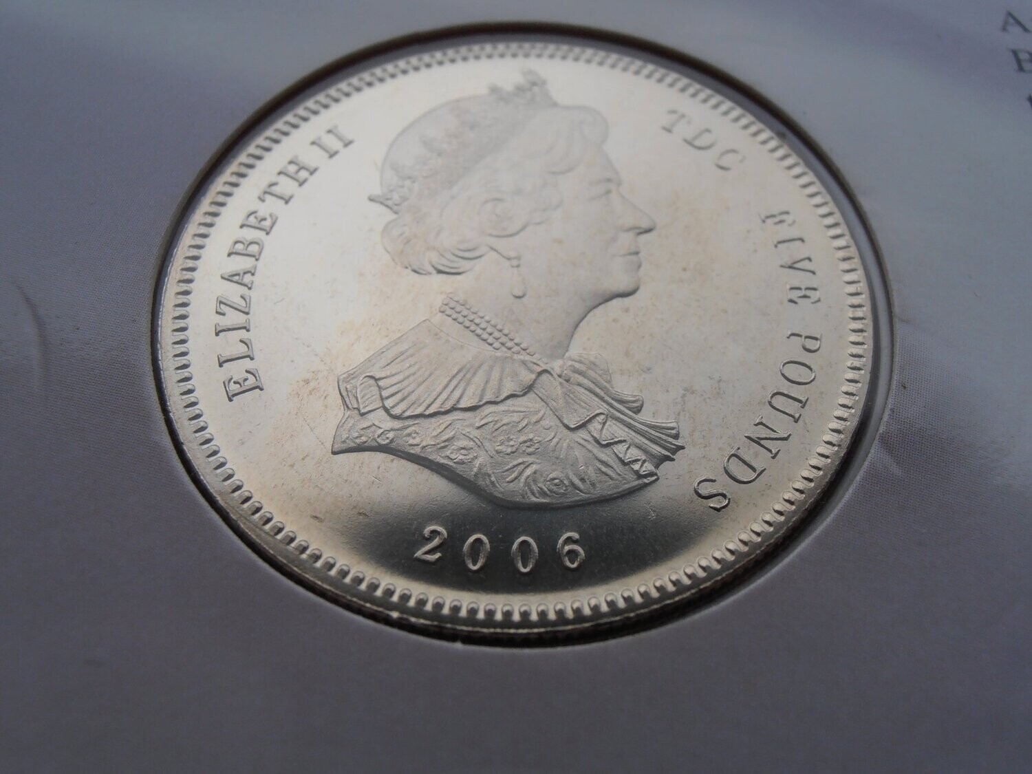 Tristan da Cunha Five Pound Crown  -  2006  (Queens 80th Birthday)