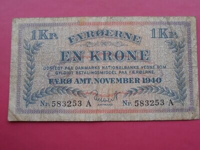 Faeroe Islands 1 Krone - 1940