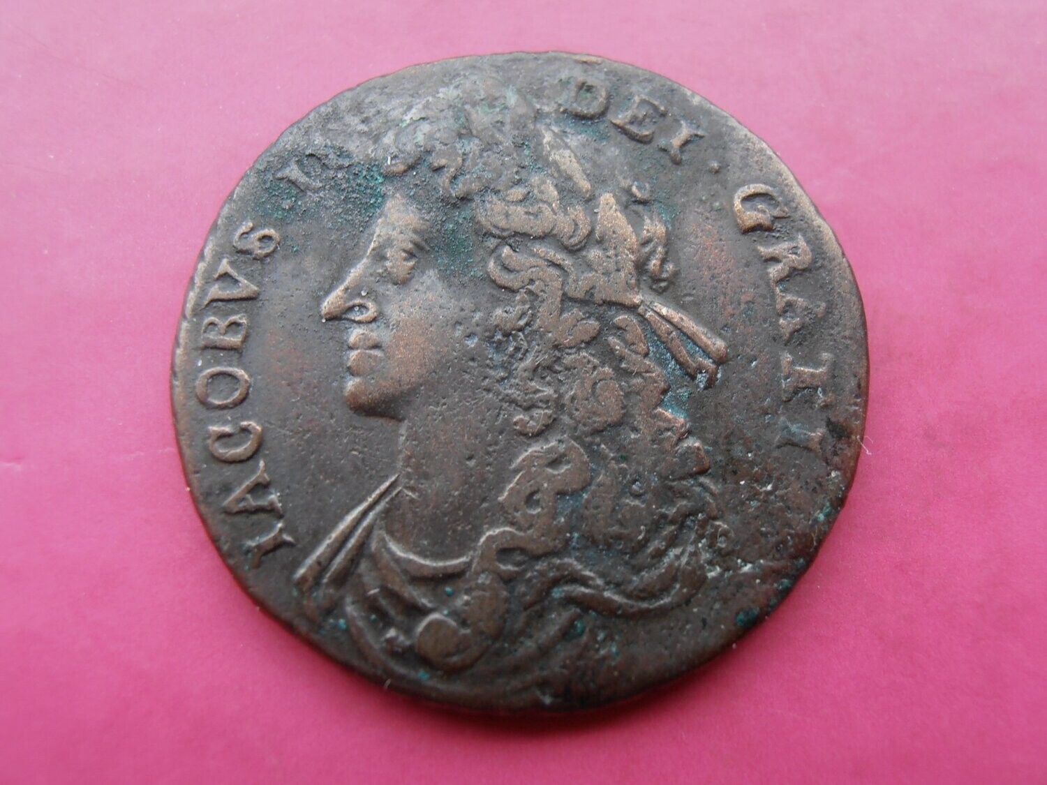 IRELAND James II Halfpenny 1685