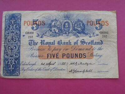 Royal Bank of Scotland £5 - 1955