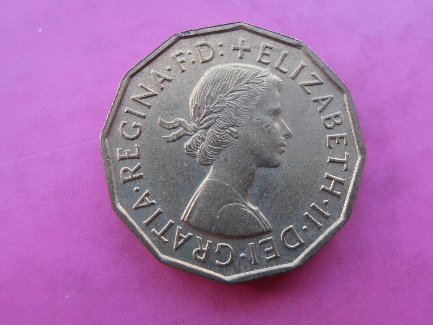 1955  -  Brass Threepence
