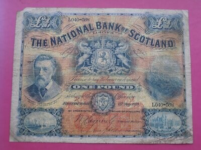 National Bank of Scotland £1 - 1919