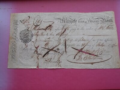 Margate Isle of Thanet Bank Draft - 1797