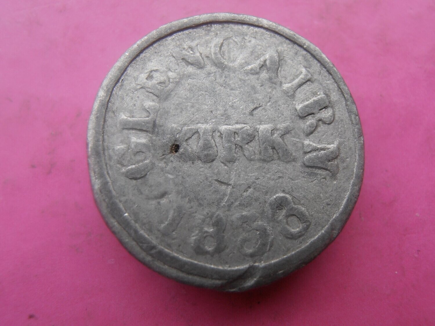 Communion Token Glencairn Kirk  - 1838 Table 1
