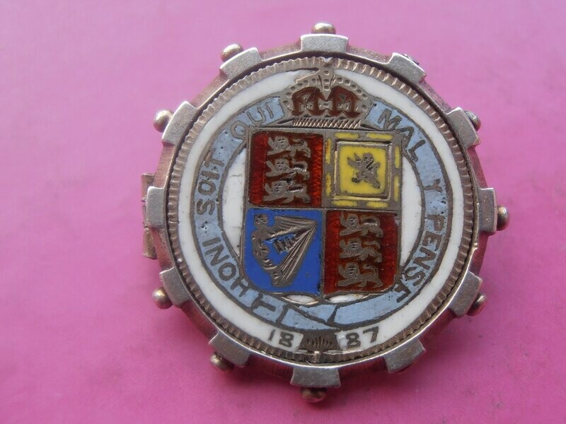 Victoria 1887 Shilling Enamelled