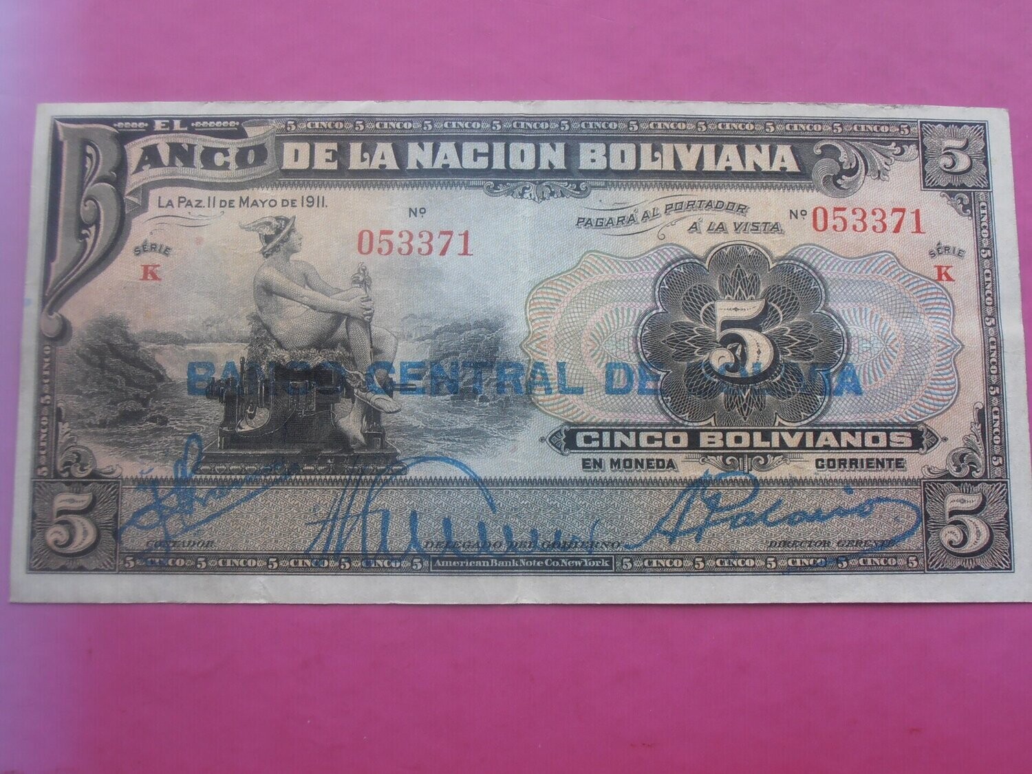Bolivia 5 Bolivianos  -  1929