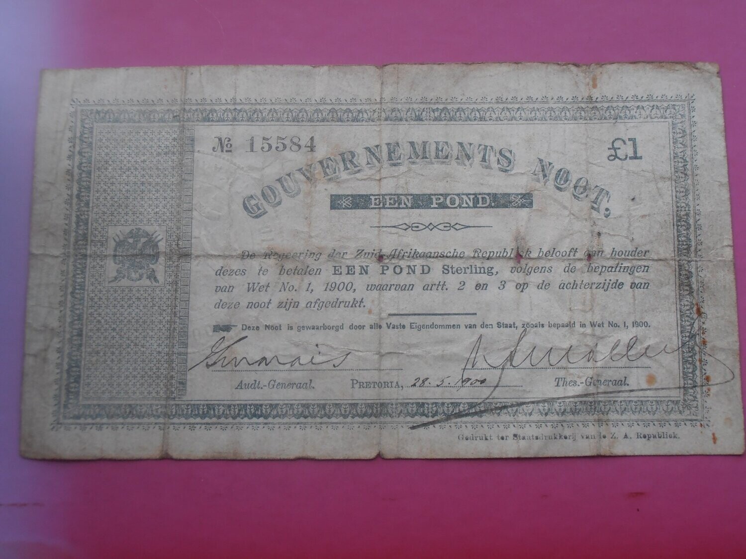 South Africa £1 - 1900 Pretoria
