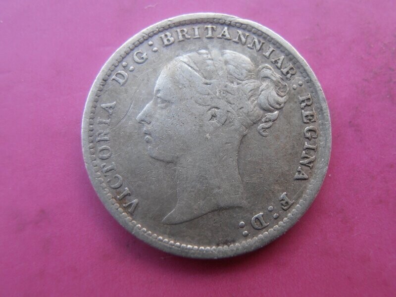1885  -  Silver Threepence