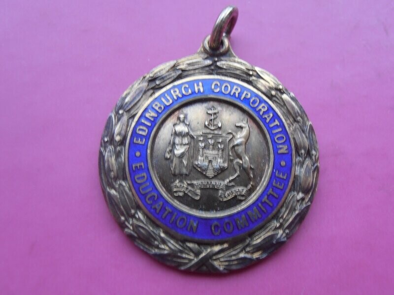 Edinburgh Corporation Boroughmuir Secondary School Dux Medal  -  1949-50