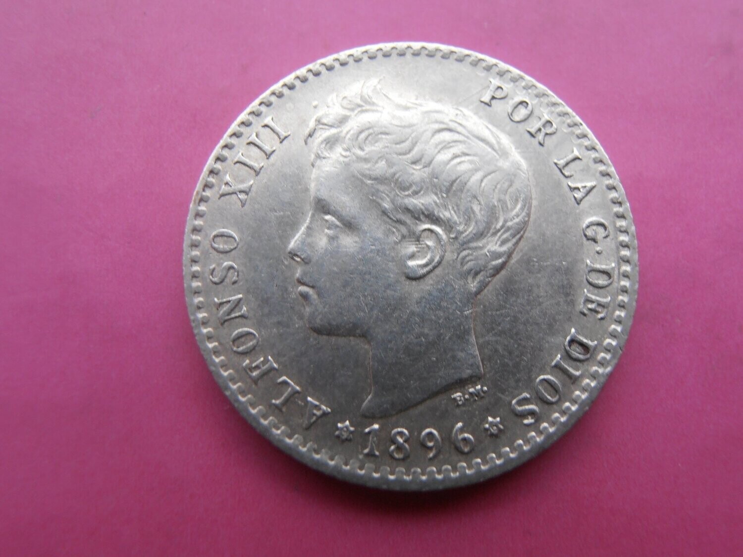 Spain 50 Centimos  -  1896 (96) (Scarce)