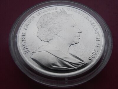 British Virgin Islands Silver Proof $10 - 2006 (The Queen with Family)