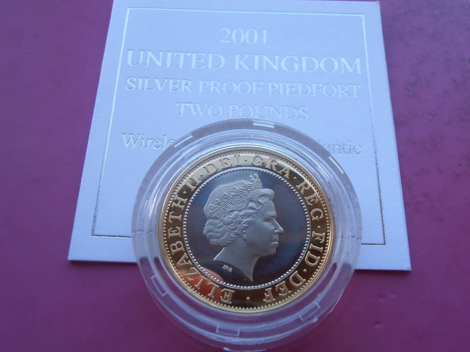 2001 -Silver Proof Piedfort £2 (Marconi)