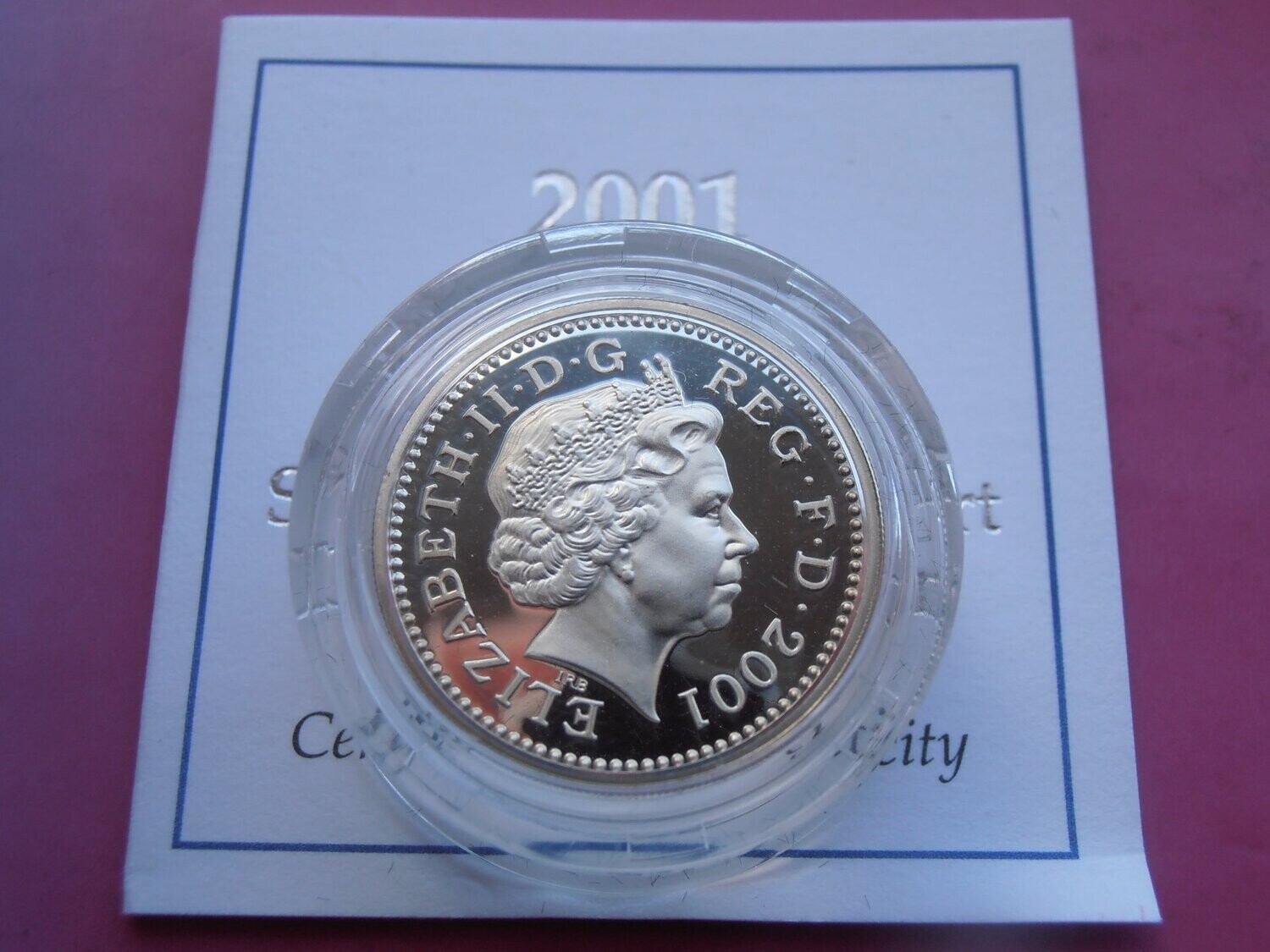 2001 - Silver Proof Piedfort £1