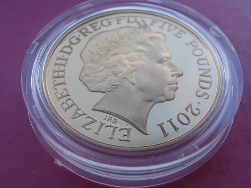 2011 - Gilt Silver Proof £5 Crown (Royal Wedding)