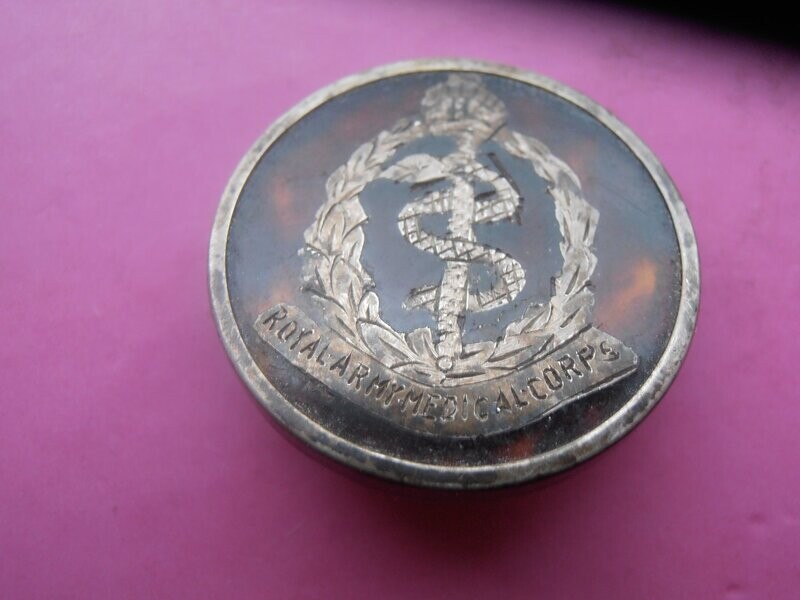 Royal Army Medical Corps Silver & Tortoiseshell Sweetheart