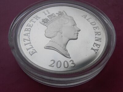 Alderney £5 Silver Proof - 2003 (The Mary Rose)