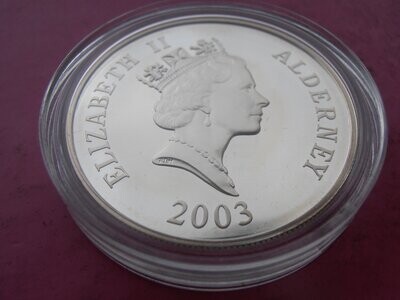Alderney £5 Silver Proof - 2003 (Alfred the Great)
