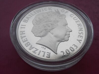 Guernsey £5 Silver Proof - 2003 (Horatio Nelson)