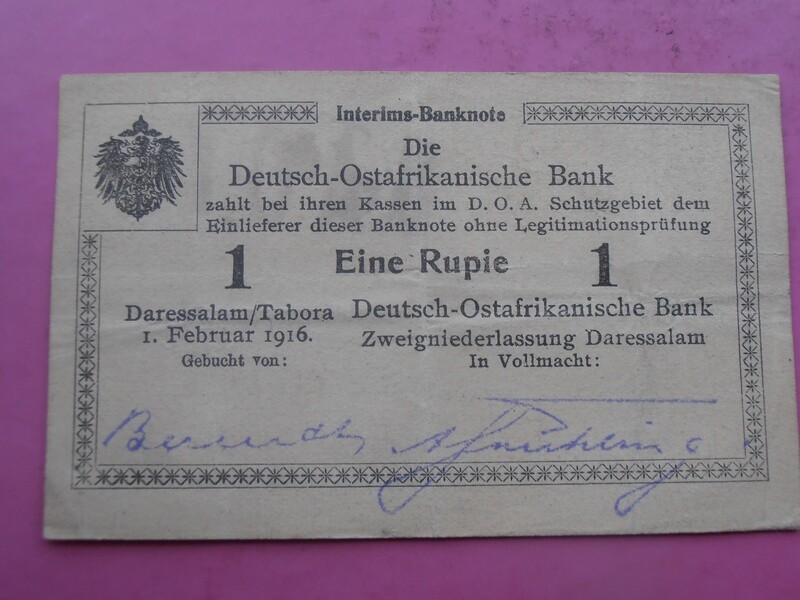 German East Africa 1 Rupie - 1916