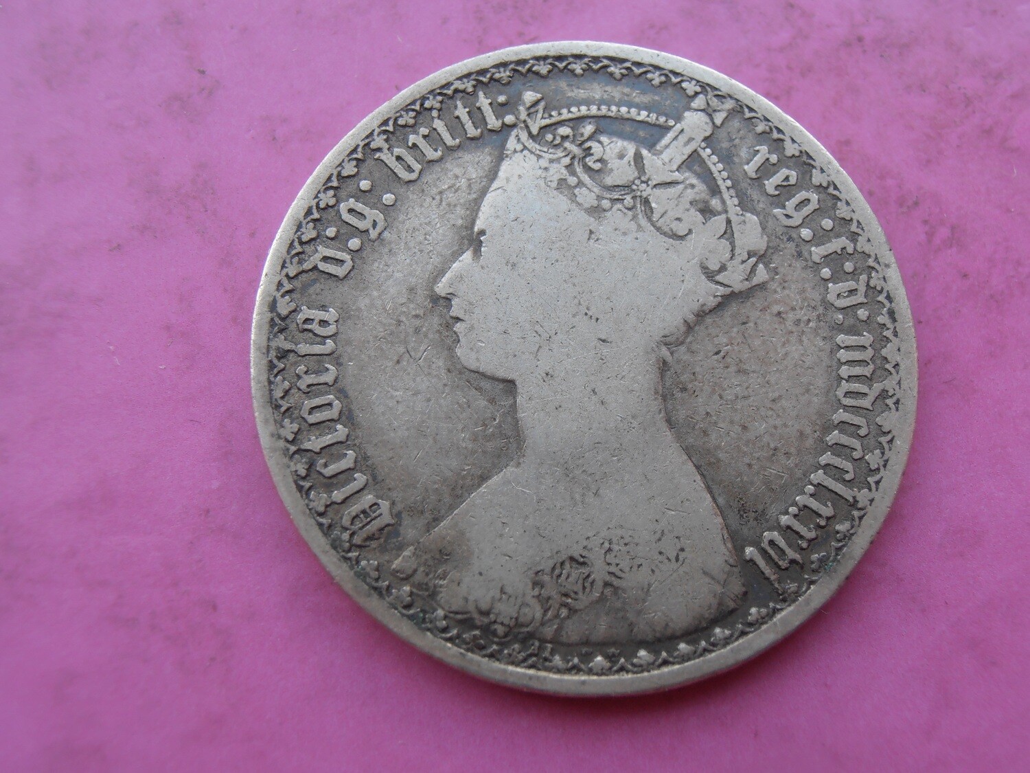 1876  -  One Florin  (Die 11)