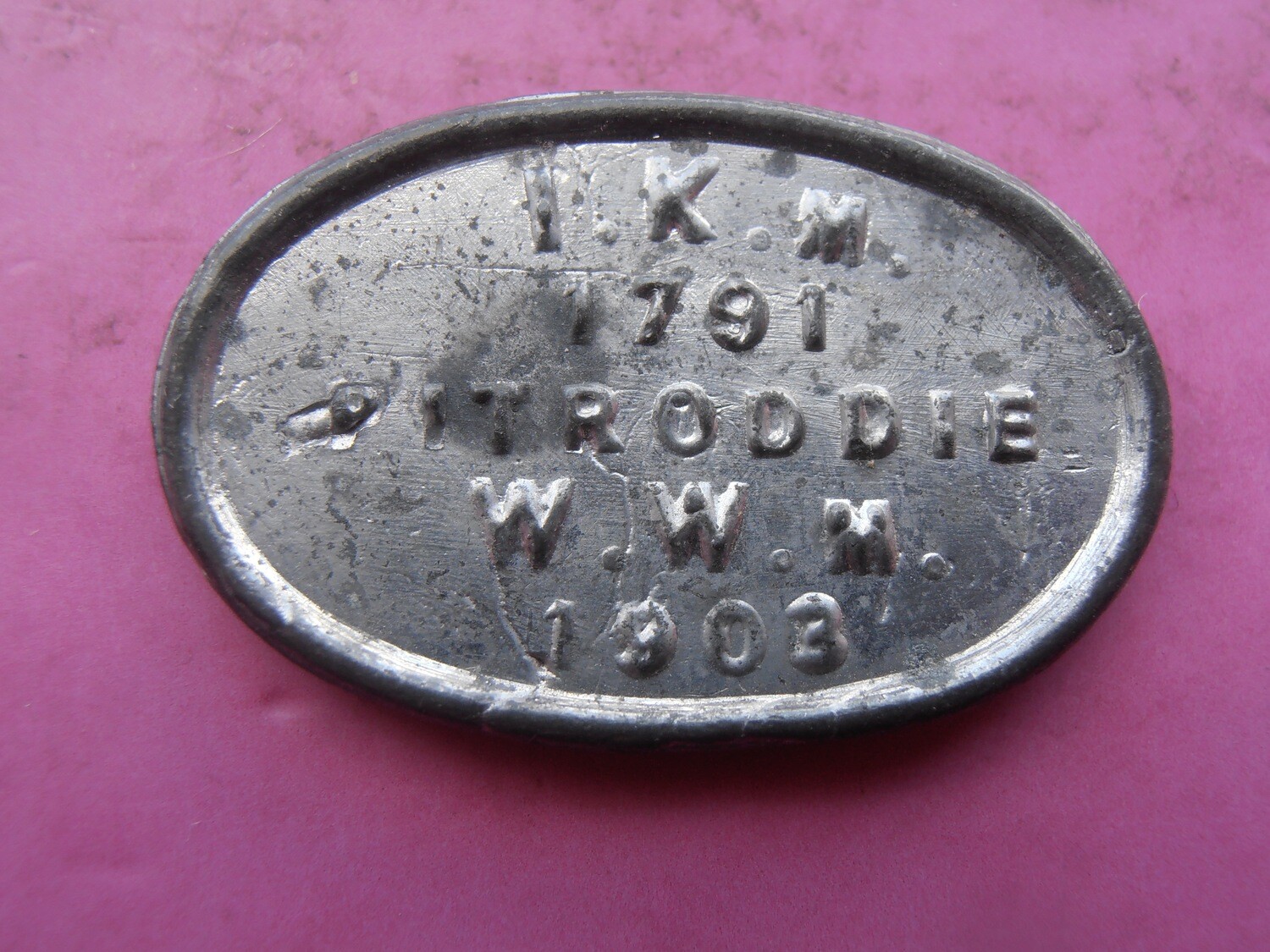 Communion Token Pitrodie - 1903
