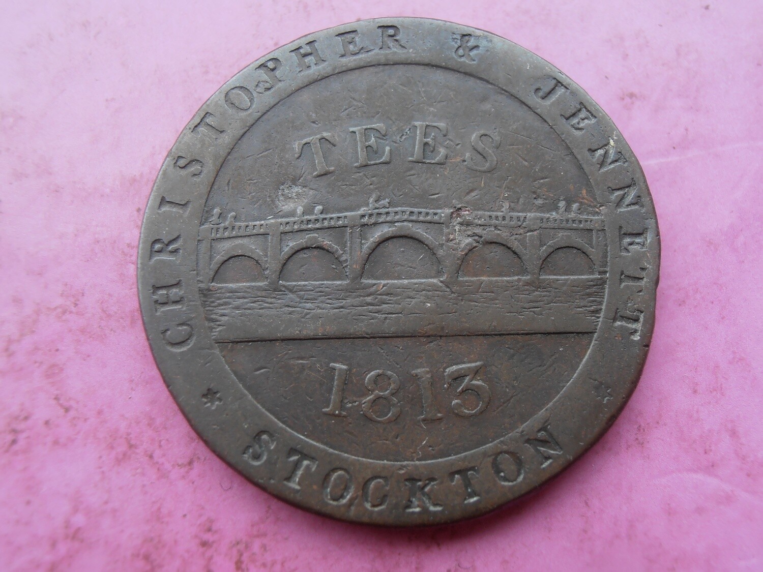 Stockton Penny Token  -  1813