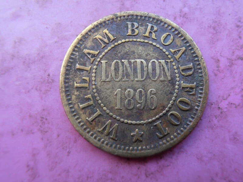 William Broadfoot Token London - 1896