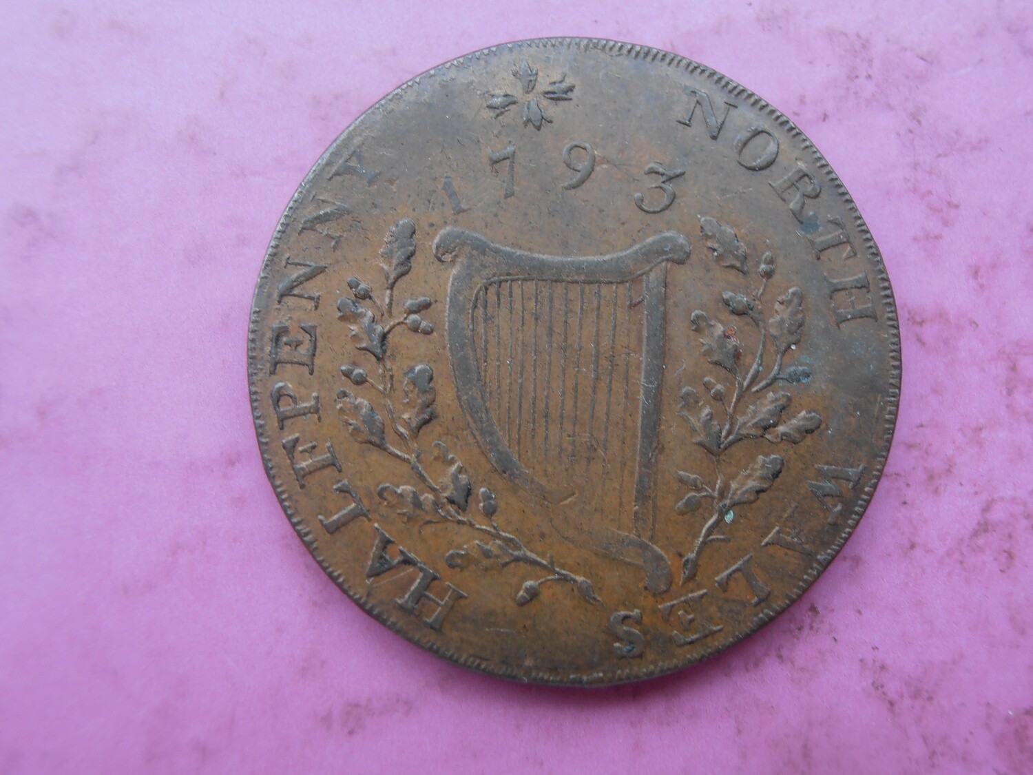 North Wales Halfpenny Token  -  1793
