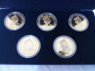 East Carribean States Dollar Collection - 2002 (Golden Jubilee)