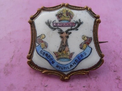 Gordon Highlanders Enamelled Badge