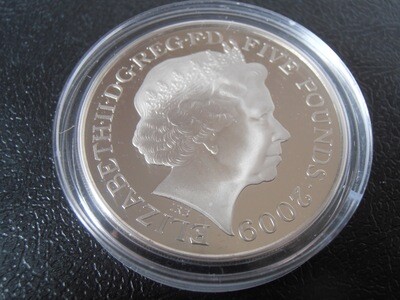 2009 - Silver Proof Five Pound Crown (Nations Touch)