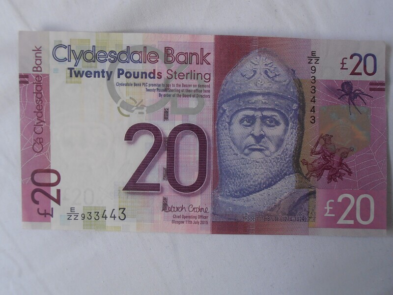 Clydesdale Bank £20  -  2015 (Replacement)