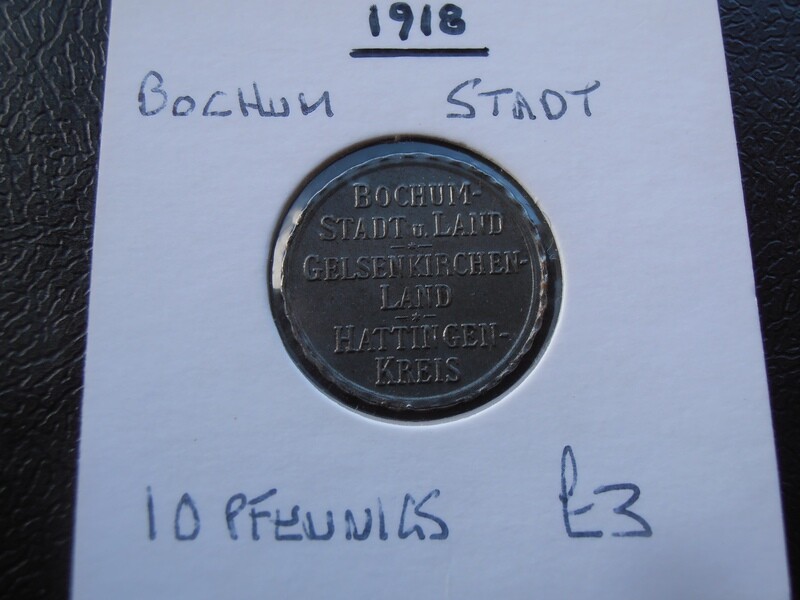 Bochum Stadt 10 Pfennigs - 1918