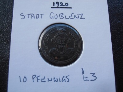 Stadt Coblenz 10 Pfennigs - 1920