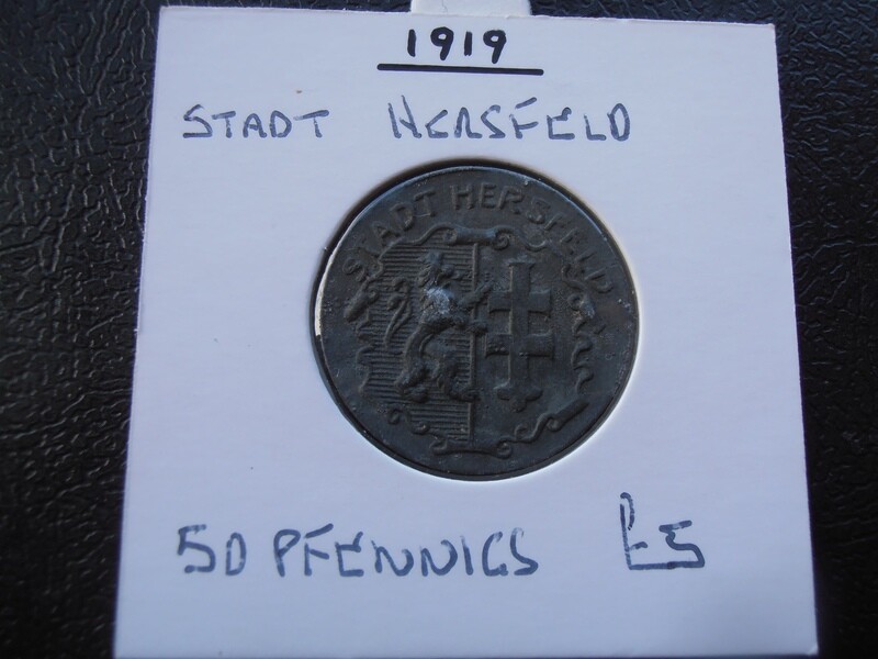 Stadt Hersfeld 50 Pfennigs - 1919