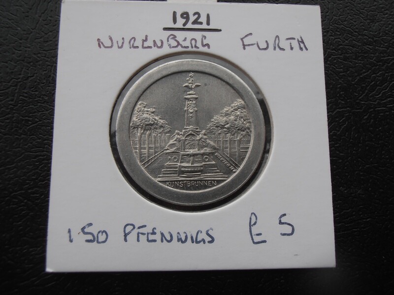 Nurnberg-Furth 150 Pfennigs - 1921 (Railway)