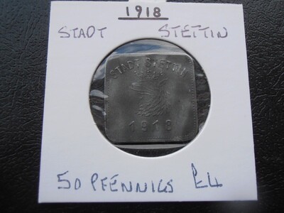 Stadt Stettin 50 Pfennigs - 1918
