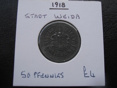 Stadt Weida 50 Pfennigs - 1918
