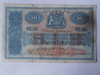 British Linen Bank £20 - 1942