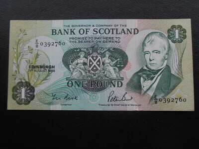 Bank of Scotland £1 - 1988