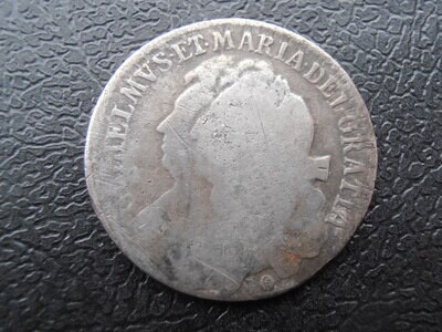 William & Mary 10 Shillings - 1692 Scarce