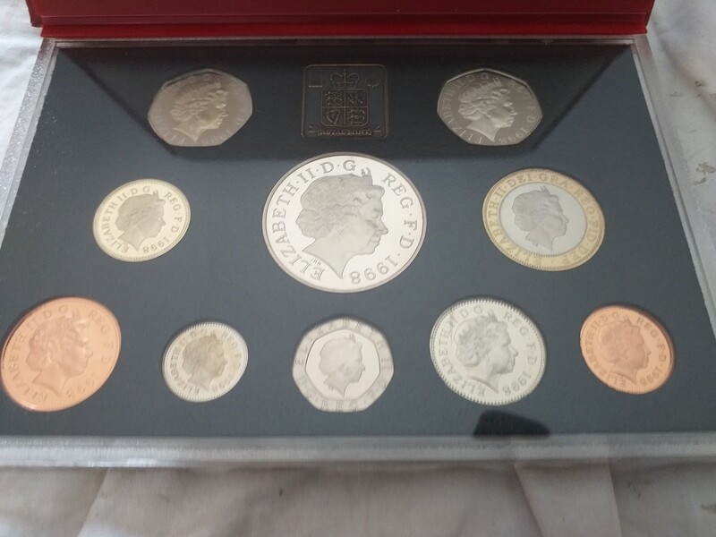 1998 - Proof Set (Red Leather Case)
